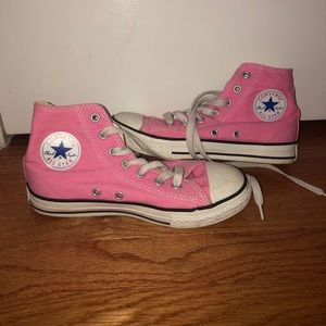 Pink Converse high tops